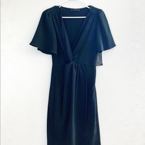 ZARA Dark Forest Green Midi Dress